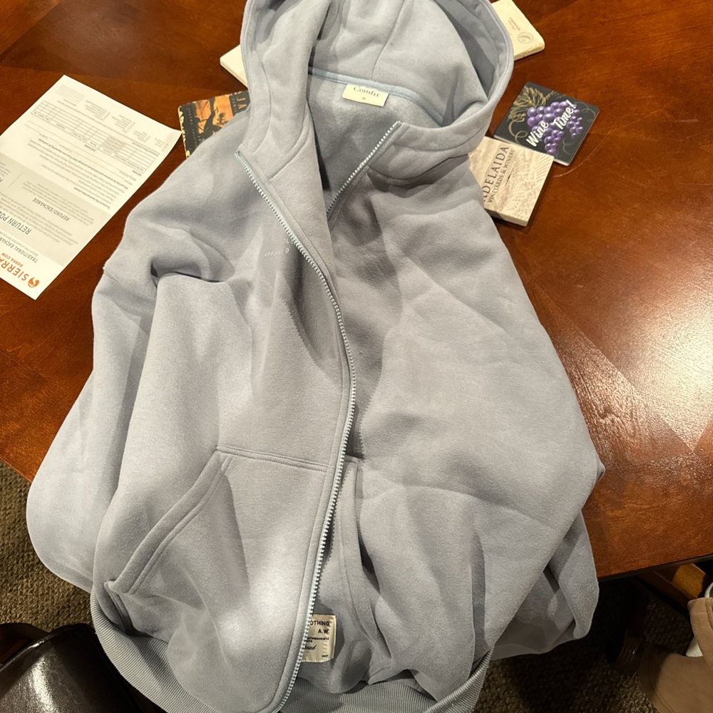 Gray Zip-Up Hoodie